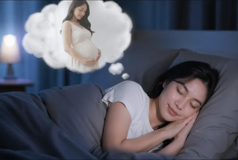 Hình ảnh bản thân mang thai có thể tượng trưng cho dự án, ý tưởng hoặc mối quan hệ đang được ấp ủ.